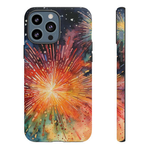 Summer Fireworks in Watercolor - Impact Resistant Phone Case